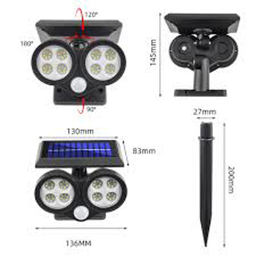 Solar Spotlight Outdoor Waterproof Head Wall Morgap