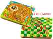 Picture of TOWO Wooden Snakes and Ladders and Elephant Magnetic Labyrinth 2 in 1 Board Game