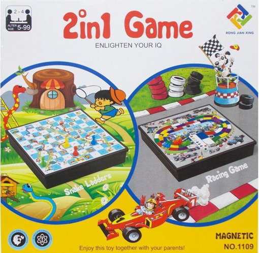 Picture of  Magnetic board game 2in1 snake ladders F1 racing 