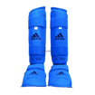 Picture of  Internationally certified karate leg and foot guard blue color