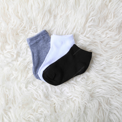 Picture of baby plain socks black,white,gray 3 pair