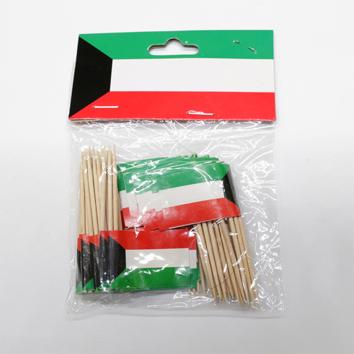 Picture of Kuwait  flag on toothpick 20 pcs
