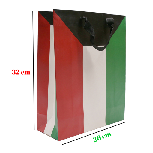 Picture of Kuwait flag paper bag 32 x 26 cm