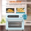Picture of Convection Toaster Oven Air fryer Combo 8-in-1 Countertop Conventional Electric Touchscreen Digital Stainless Steel Compact Baking Roasters With Rotisserie Dehydrator Recipe Included Small Appliances with LED Display for Kitchen Home 11 QT Small Capacity (Teal)