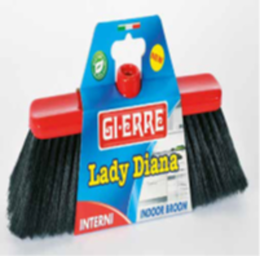 Picture of Indoor broom, electrostatic “Lady Diana” soft black fibers