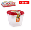 Picture of Set of 2 square food containers 480 ml 2pcs