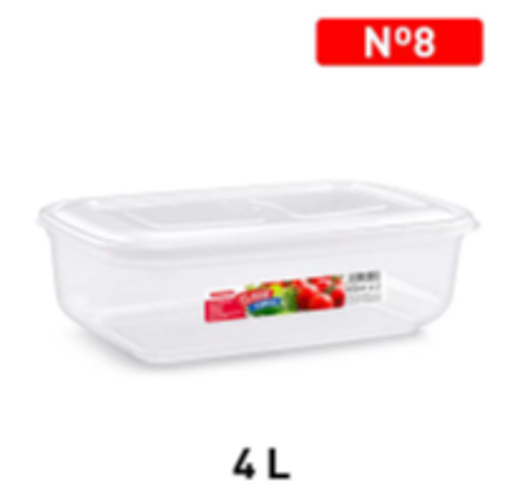 Picture of Food container CLASSIC 4 L TRANSPARENT 2pcs