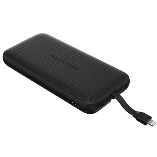 Picture of RAVPower RP-PB099 10000mAh Power Bank with Built-in Lightning Cable Black Offline