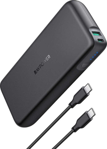 Picture of RAVPower RP-PB201 PD Pioneer 20000mAh 60W 2-Port Portable Charger Offline Black