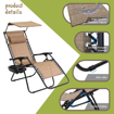 Picture of Zero Gravity Chair Lounge Patio Chairs with canopy Cup Holder