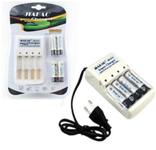 Picture of Jiabao Battery Charger with 4 Pieces 600mAh 4 AA Rechargeable Batteries