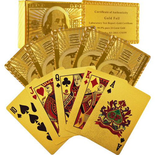 Picture of 24 Karat Gold Foil Playing Cards