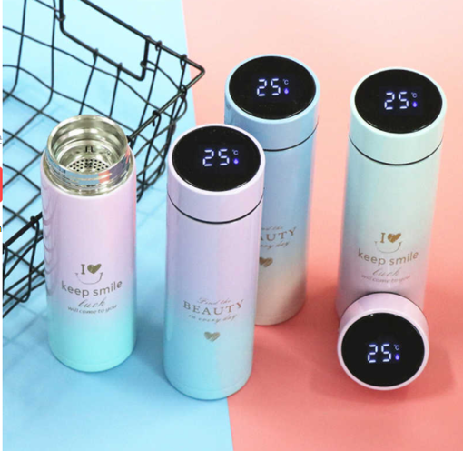 Picture of Smart Thermos Vacuum Flasks Water Bottle Led Digital Temperature Display Stainless Steel
