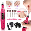 صورة Professional Portable Electric Drill for Acrylic Nails, Polishing Machine Pedicure Kit Manicure