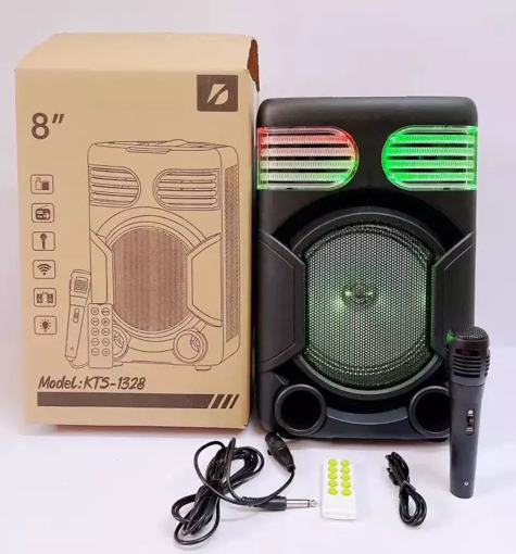 صورة KTS-1328 8″ Wireless Bluetooth Speaker with Remote Microphone