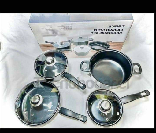 صورة 7 Piece Carbon Steel Cookware Set