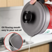 صورة Stainless Steel Cooking Oil Storage Pot with Strainer Oil Filter Mug