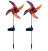 Picture of Lights Solar Powered Wind Spinner Outdoor Windmill Lamps 2 Pieces