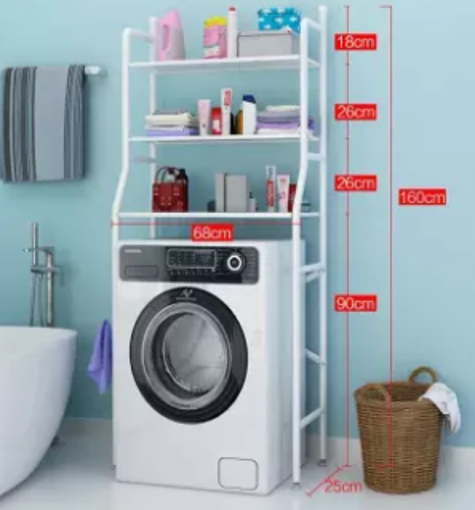 Picture of 3-Layer Over Toilet Or Washing Machine Storage Rack