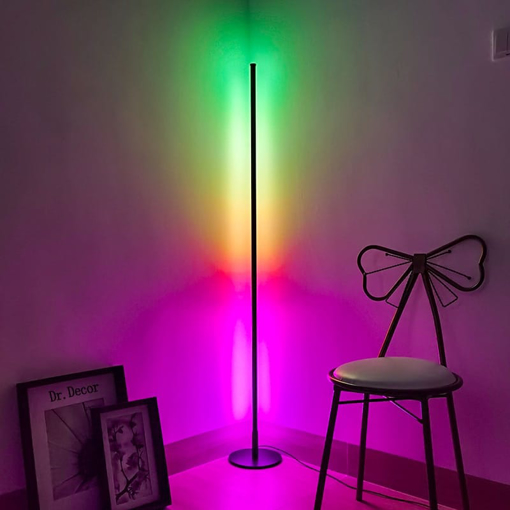 صورة RGB LED Round Base Floor Lamp Standing