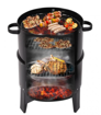 Picture of 3in1 Portable Charcoal BBQ Grill Smoker Outdoor