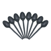 Picture of Black Plastic Spoon 50 Pcs 
