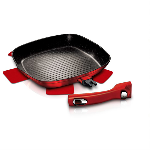 Picture of BH Grill pan 28 cm detach Burgundy