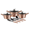 Picture of BH 10 pcs Frypan 20+24 + Pots 20+24 + 4 Kitchen tools Burgundy 
