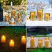 Picture of Flameless Clear Glass & Wax Candles With Timer And Remote