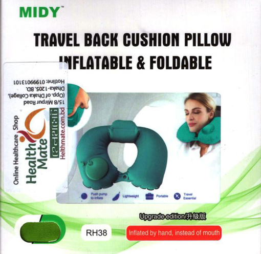 Picture of Inflatable and Foldable U-Shaped Travel Pillow