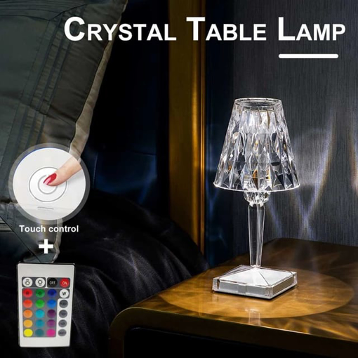 صورة  مصباح طاولة كريستال ماسي LED
