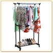 Picture of Large Double Adjustable Clothes Rack and Organizer with Wheels